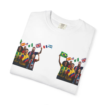 World Cup Fans Graphic T-Shirt — Multinational Flag Supporters
