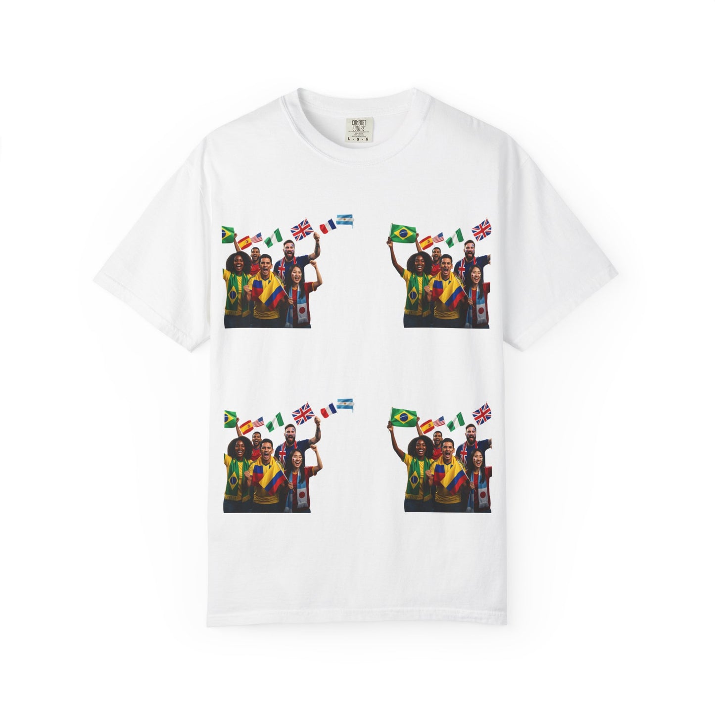 World Cup Fans Graphic T-Shirt — Multinational Flag Supporters