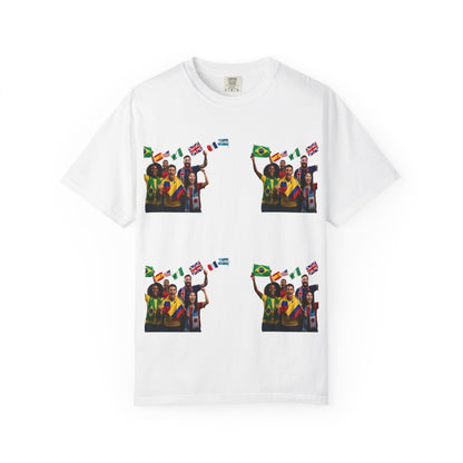 World Cup Fans Graphic T-Shirt — Multinational Flag Supporters
