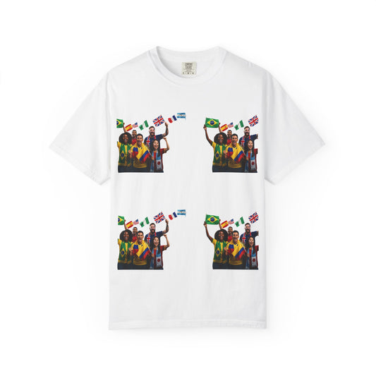 World Cup Fans Graphic T-Shirt — Multinational Flag Supporters
