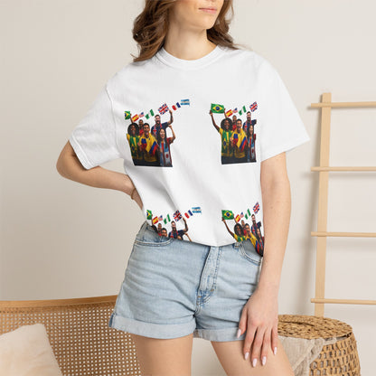World Cup Fans Graphic T-Shirt — Multinational Flag Supporters